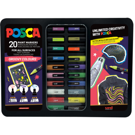 POSCA MALETIN 20 COLORES GROOVY