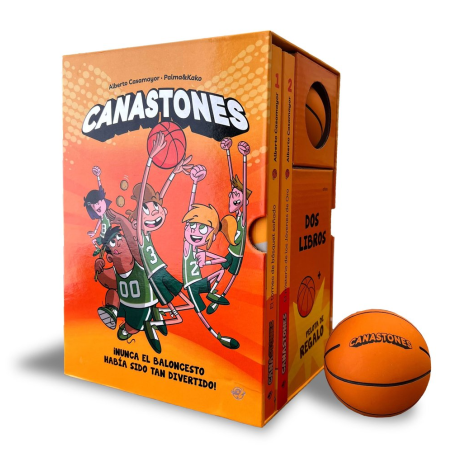 ESTUCHE CANASTONES 2 LIBROS + PELOTA