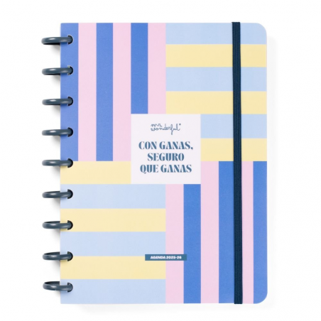 AGENDA ESCOLAR WONDER 25/26 SEMANAL - CON GANAS