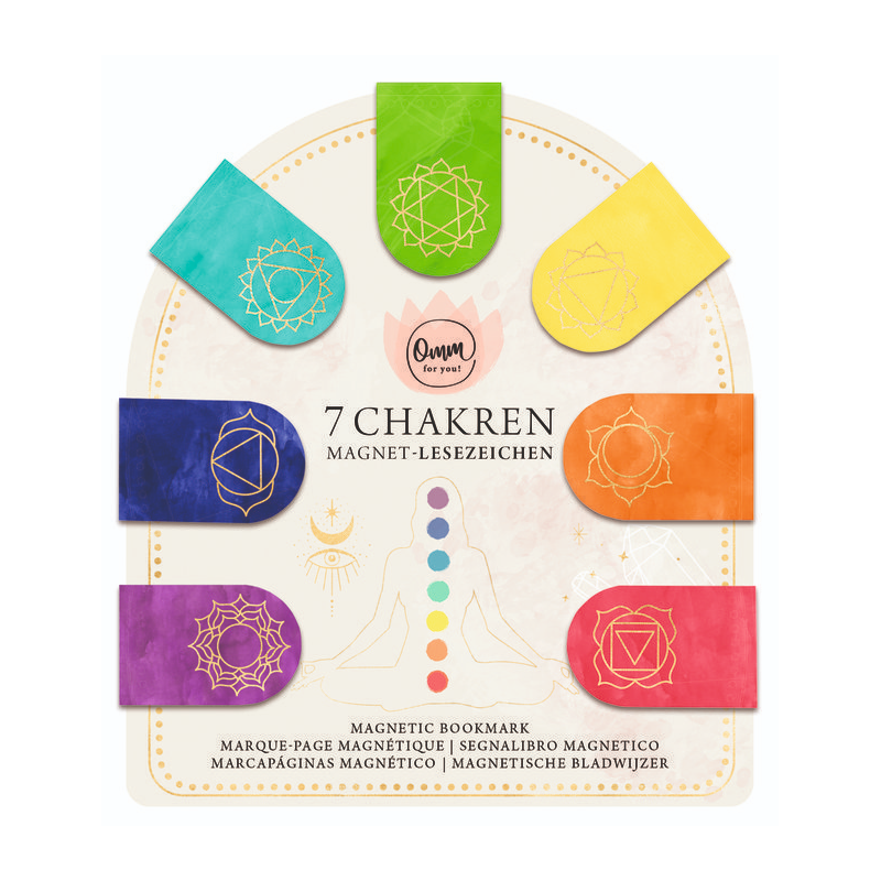 SET DE MARCAPAGINAS MAGNETICOS 7 CHAKRAS